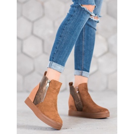 Bestelle Saappaat käärmekuviolla ruskea 1