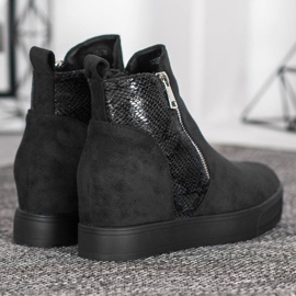 Bestelle Saappaat käärmekuviolla musta 2