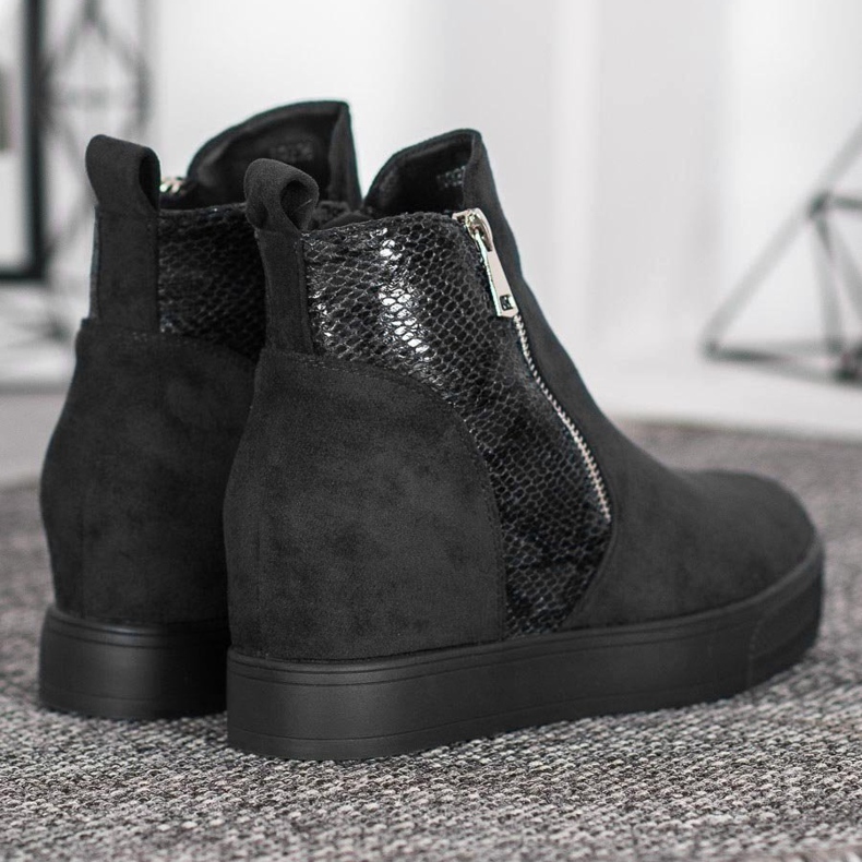 Bestelle Saappaat käärmekuviolla musta 2