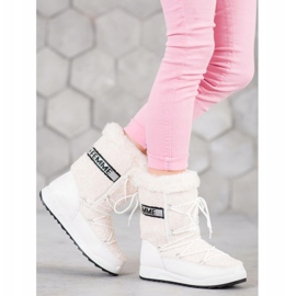 Small Swan Muodikkaat nauhoitetut lumisaappaat valkoinen 1