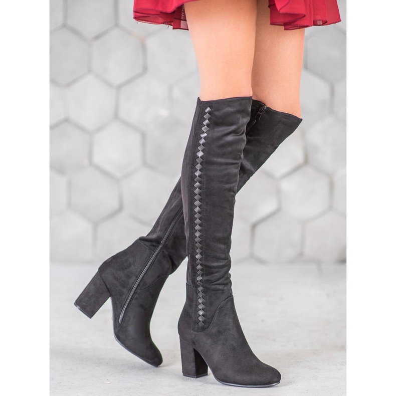 SDS Suede korkokengät musta 1