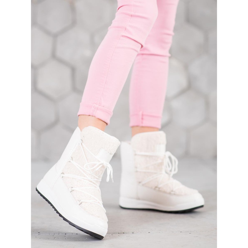 Small Swan Talvikengät lampaannahkaa valkoinen 2