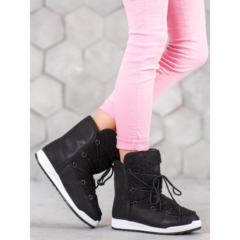 Small Swan Talvikengät lampaannahkaa musta 1