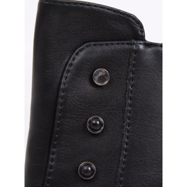 Mustat korkokengät mustat saappaat 1003-1 Black II Type 1