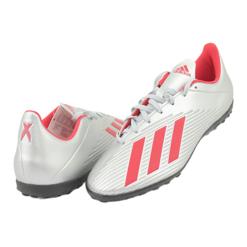 Adidas X 19.4 Tf M F35344 jalkapallokengät hopea 4