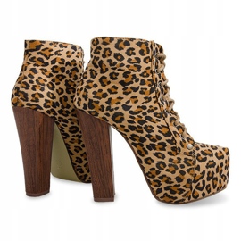 Solid Saappaat Kantapäässä E347 Beige ruskea musta monivärinen 1