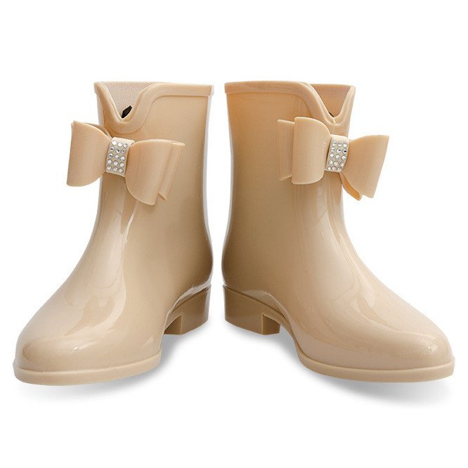 Wellington -saappaat, joissa rusetti 502A Beige 1