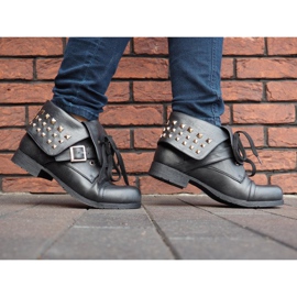 Saappaat 2W1 nastoilla 1621 musta 2