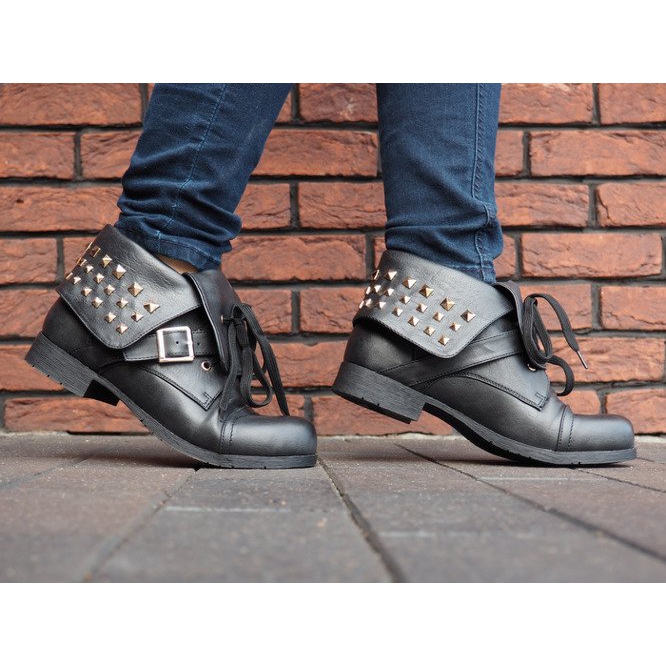 Saappaat 2W1 nastoilla 1621 musta 2