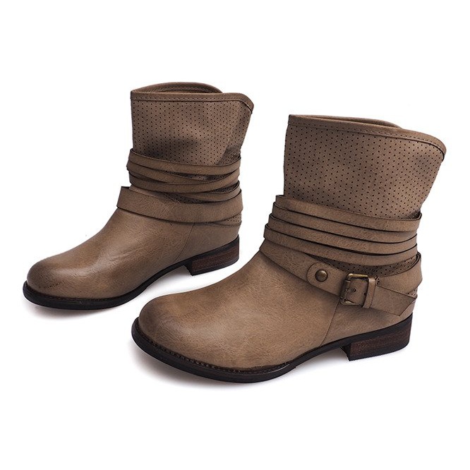 Avoimet cowboy -saappaat 6153 Khaki 1