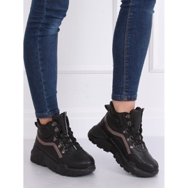 Mustat urheilukengät korkealla nilkalla B0012-SP Musta 2