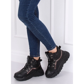 Mustat urheilukengät korkealla nilkalla B0012-SP Musta 1