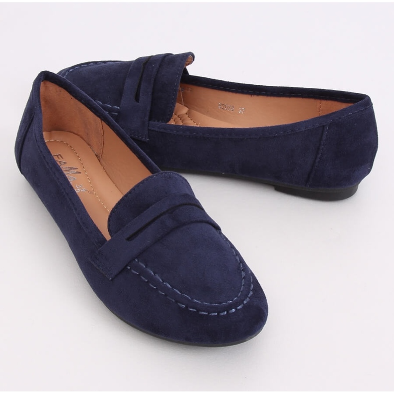 Naisten tummansiniset loafers B2030 Dk Blue tummansininen 1