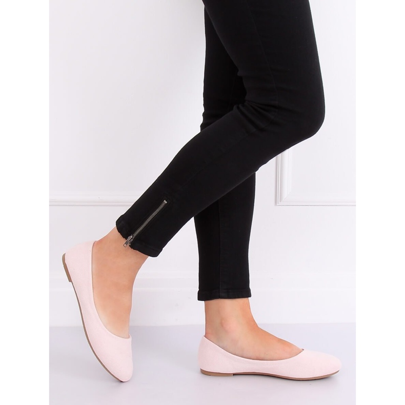 Sileät vaaleanpunaiset ballerinat Z1005 Pinkki vaaleanpunainen 2