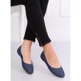 Sileät tummansiniset ballerinat Z1005 Navy tummansininen 1