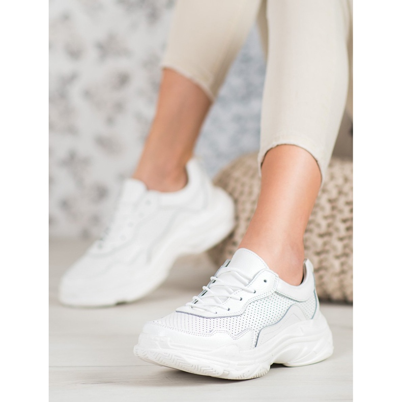 Goodin Valkoiset nahkakengät valkoinen 1