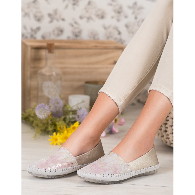 VINCEZA -nahkatossut keltainen 1