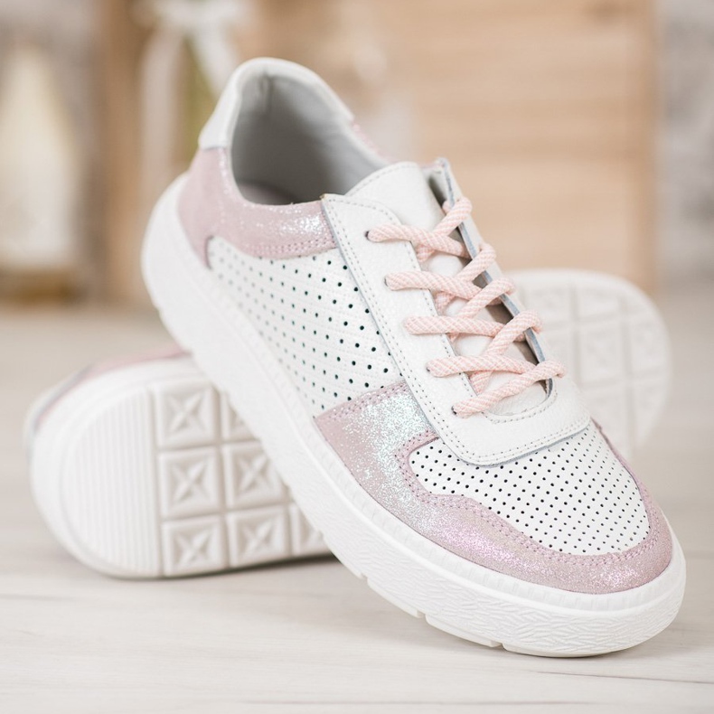 Goodin Nahkaiset brocade -kengät valkoinen 1