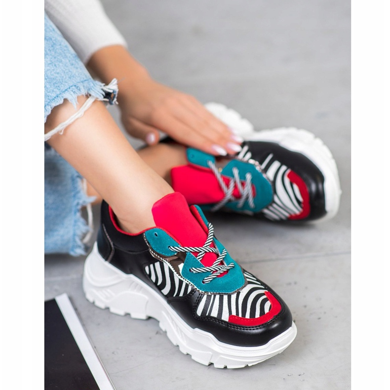 SHELOVET Muoti Lenkkarit musta monivärinen 1