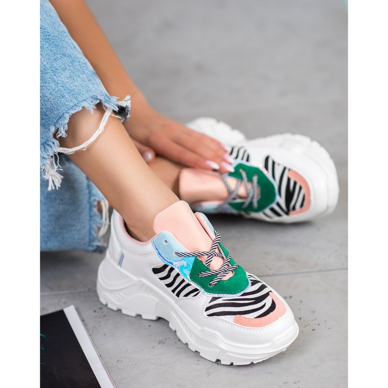 SHELOVET Muoti Lenkkarit valkoinen monivärinen 2