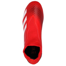 Adidas Predator 20.3 Ll Fg Jr EF1907 jalkapallokengät punainen punainen 1