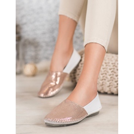 VINCEZA -nahkatossut valkoinen keltainen 2