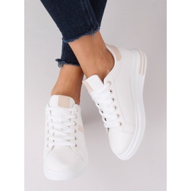 Valkoiset naisten urheilukengät BL201P Beige valkoinen 2