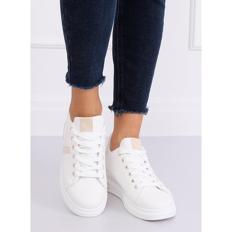 Valkoiset naisten urheilukengät BL201P Beige valkoinen 1