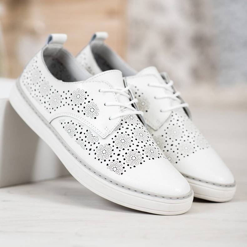 Goodin Valkoiset nahkakengät valkoinen 1