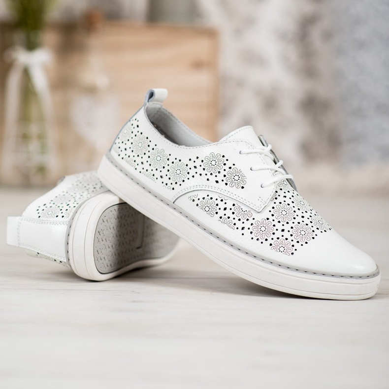 Goodin Valkoiset nahkakengät valkoinen 2