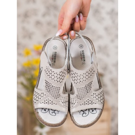 Goodin Avoimet kiilamaiset sandaalit harmaa 1