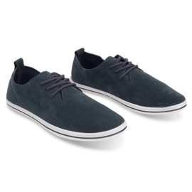 Kevyet miesten lenkkarit, joissa Eco Suede 1205 Navy Blue tummansininen 1
