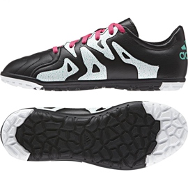 Adidas X 15.3 Tf Leather Jr AF4788 jalkapallokengät musta musta 1