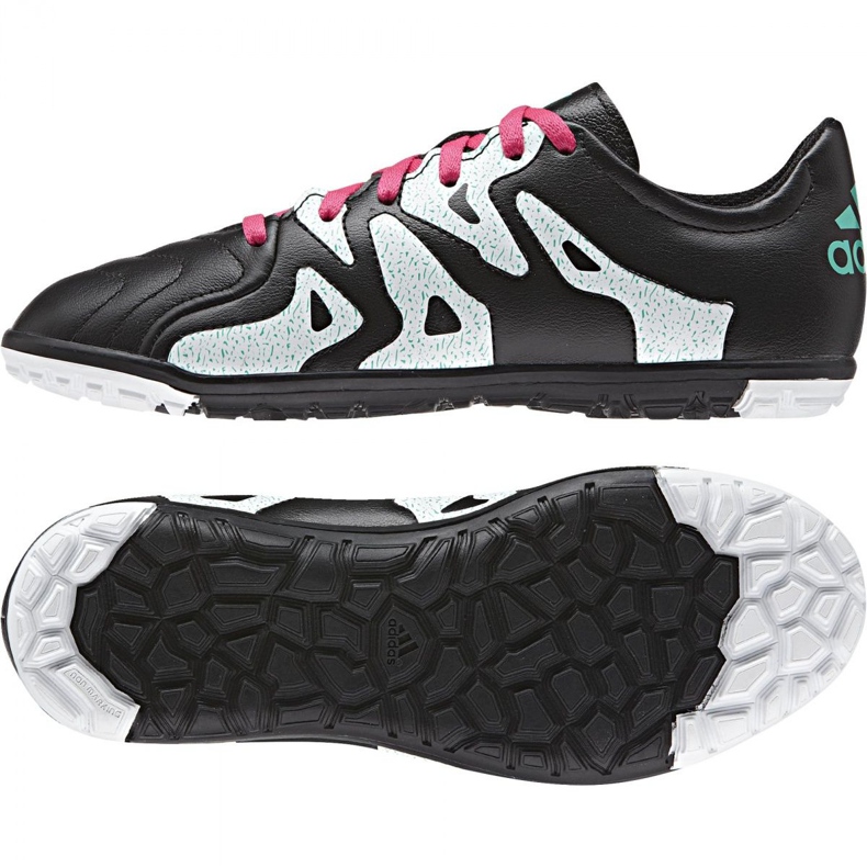 Adidas X 15.3 Tf Leather Jr AF4788 jalkapallokengät musta musta 1