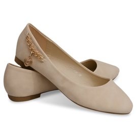 Ballerinat kultaketjulla ja sydämellä Y20-90B Beige musta 1