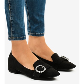 Musta mokkanahka korkokengät L419 1