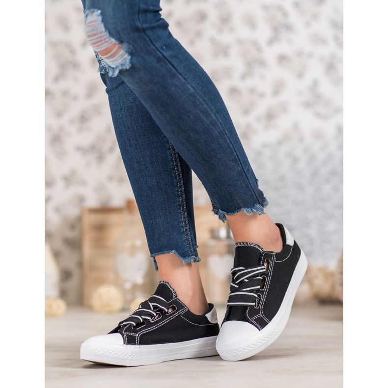 SHELOVET Mukavat tekstiilikengät musta 1