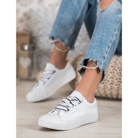 SHELOVET Mukavat tekstiilikengät valkoinen 1