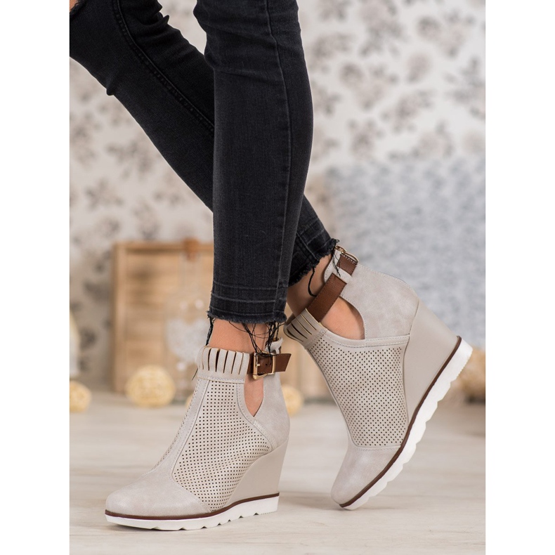 Filippo Avoimet saappaat kiilalla ruskea 1