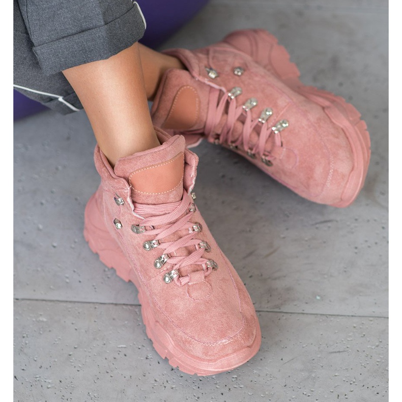 Queentina Mokkanahkaiset lenkkarit vaaleanpunainen 1