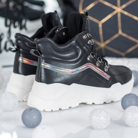 Ideal Shoes Muoti saappaat musta 2