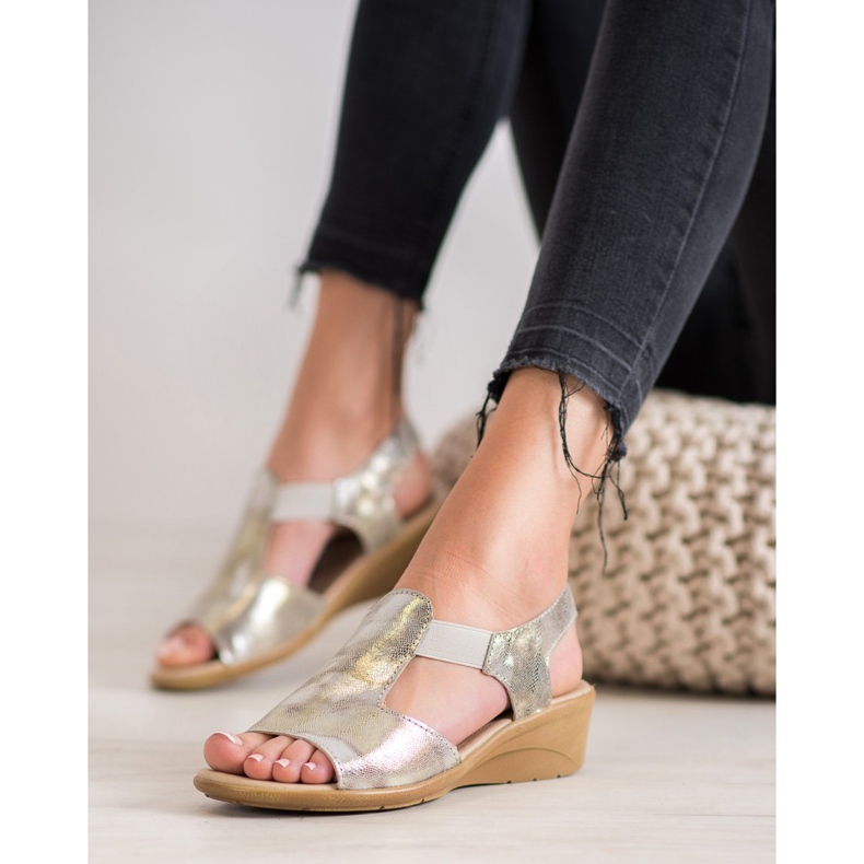 Evento Kultaiset nahkasandaalit kultainen 1