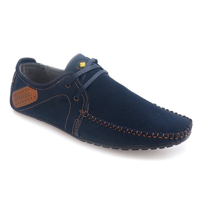 Nauhat Nahka Loafers MA18 Navy Blue tummansininen 1