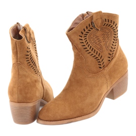 M.Daszyński Rento Naisten cowboy -saappaat Daszyński 1921, mokkanahka ruskea 4