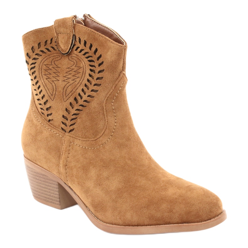 M.Daszyński Rento Naisten cowboy -saappaat Daszyński 1921, mokkanahka ruskea 1