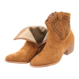 M.Daszyński Rento Naisten cowboy -saappaat Daszyński 1921, mokkanahka ruskea 5