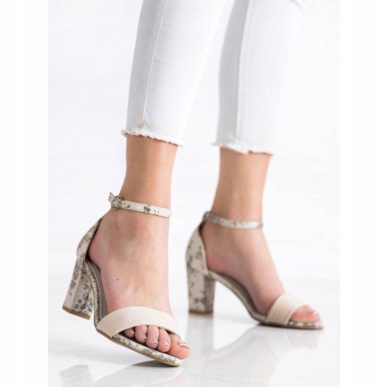 Goodin Tyylikkäät sandaalit pitsillä ruskea 1