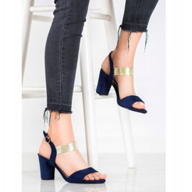 Filippo Sandaalit kultaisella vyöllä sininen keltainen 1