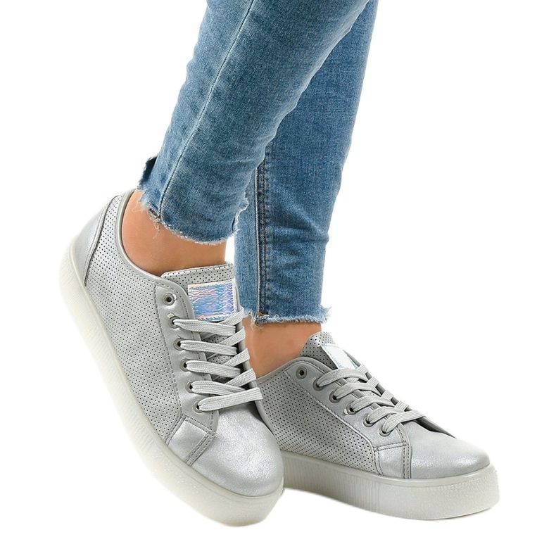 Harmaat creepersy naisten lenkkarit F-2969 1