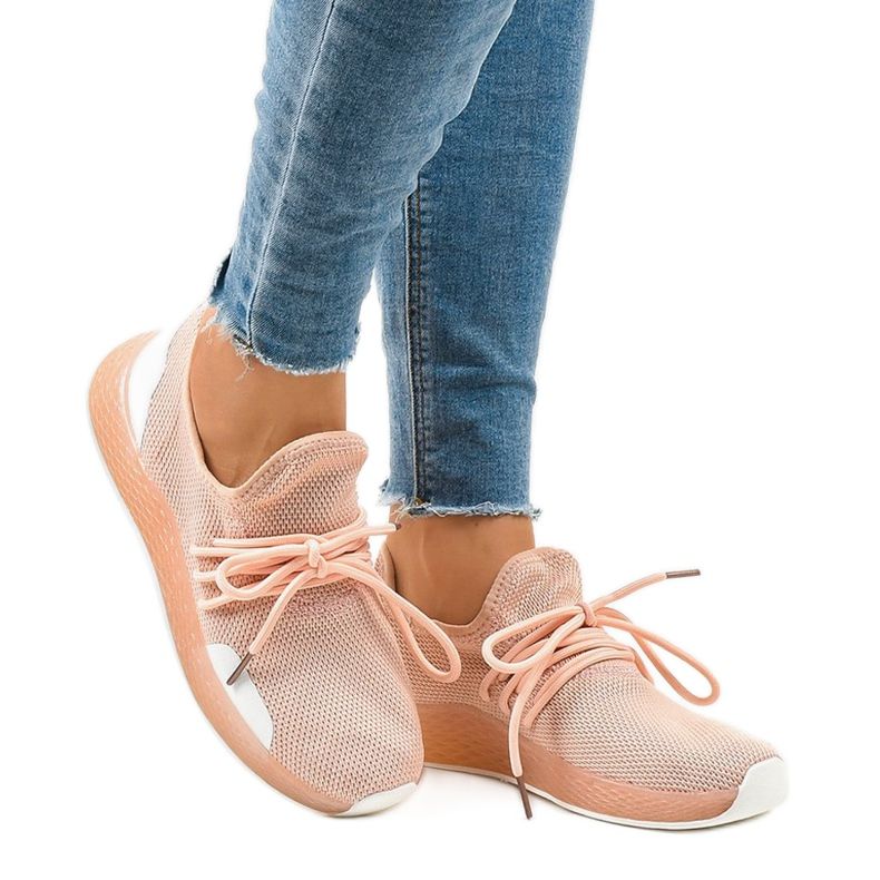 Vaaleanpunaiset naisten urheilukengät B-6851 vaaleanpunainen 1